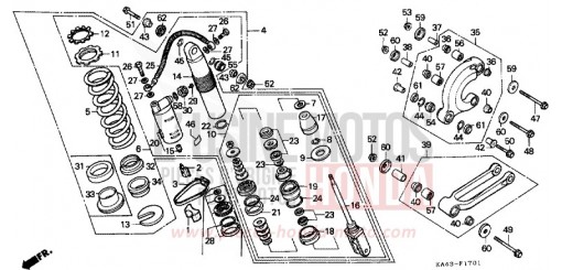 KISSEN, HINTEN (2) CR250RG de 1986